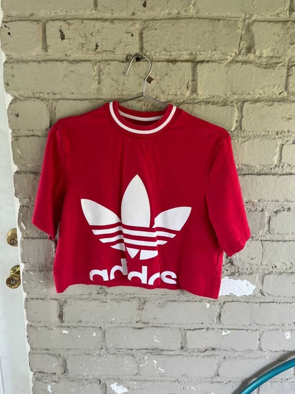 Adidas Boxy Crop Short Sleeve Logo T-shirt